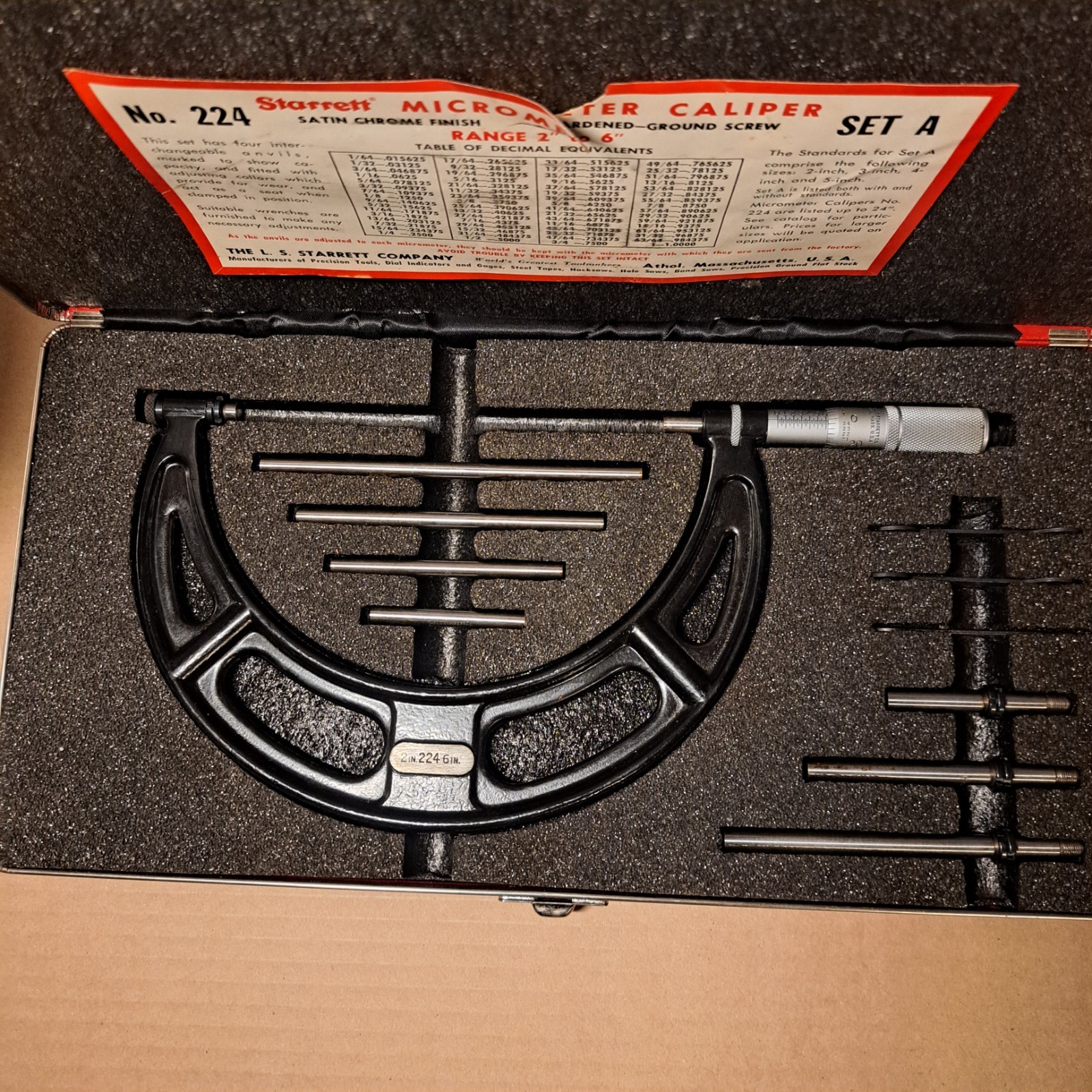 START 224A-FL 2"-6" Micrometer