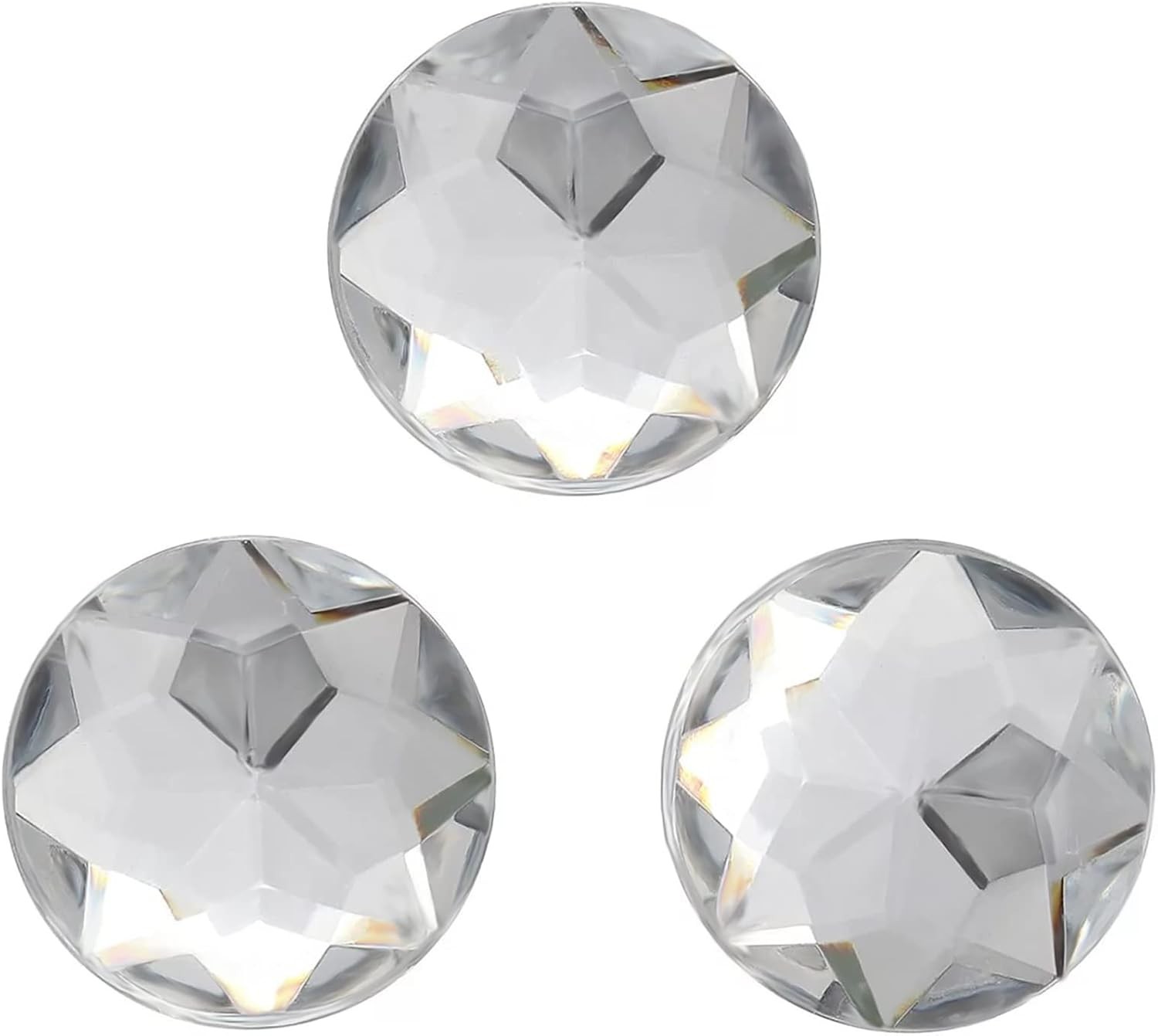 Transparent Round Glitter Gems for Cosplay & DIY Craft