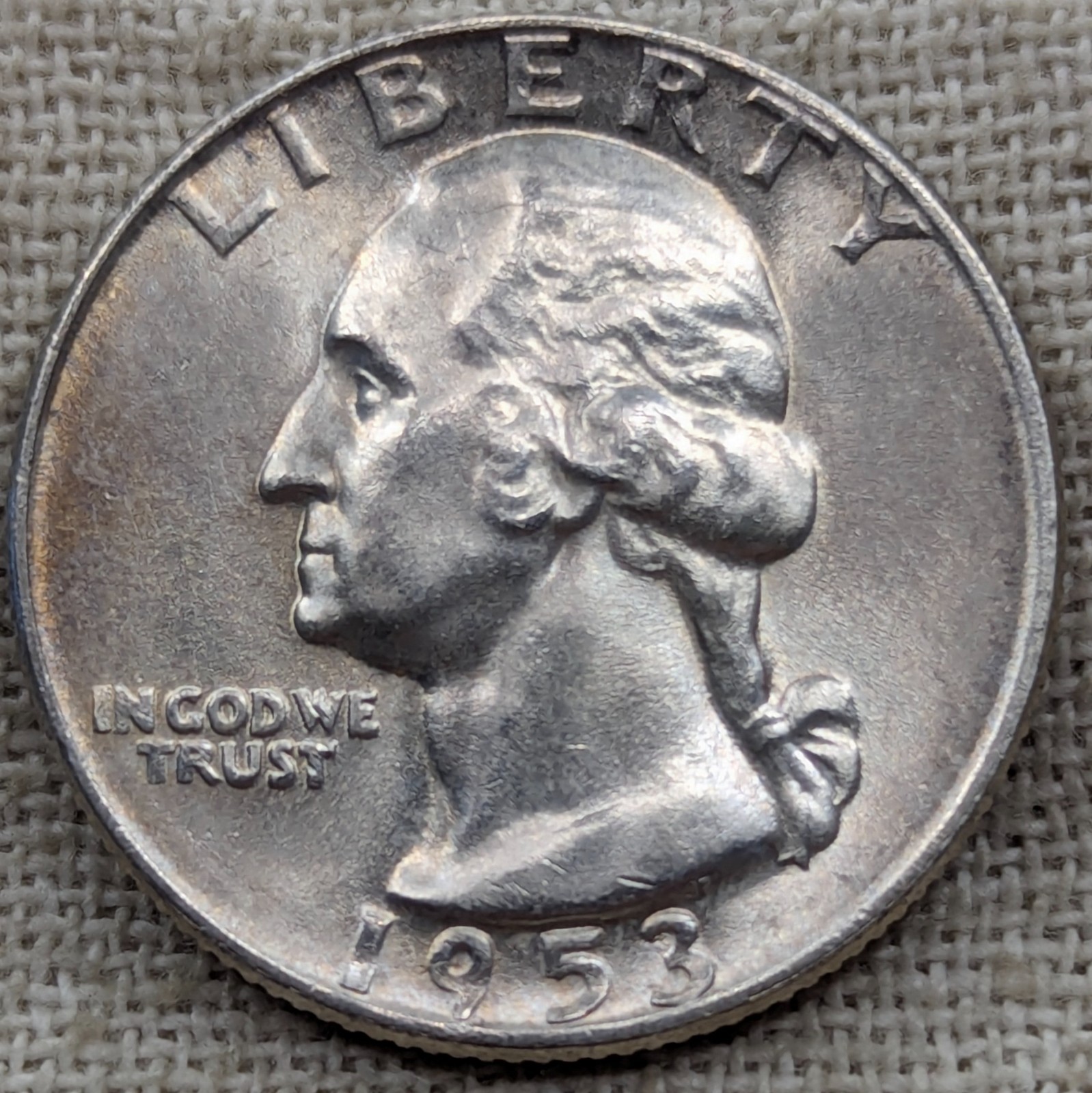 1953 D Washington Quarter UNC BU MS : Brilliant Uncirculated - .9 Fine Silver