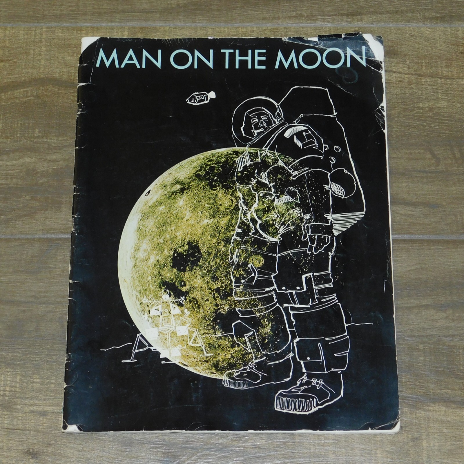 Vtg 1964 Man on the Moon Book Magazine Space Division North American Rockwell