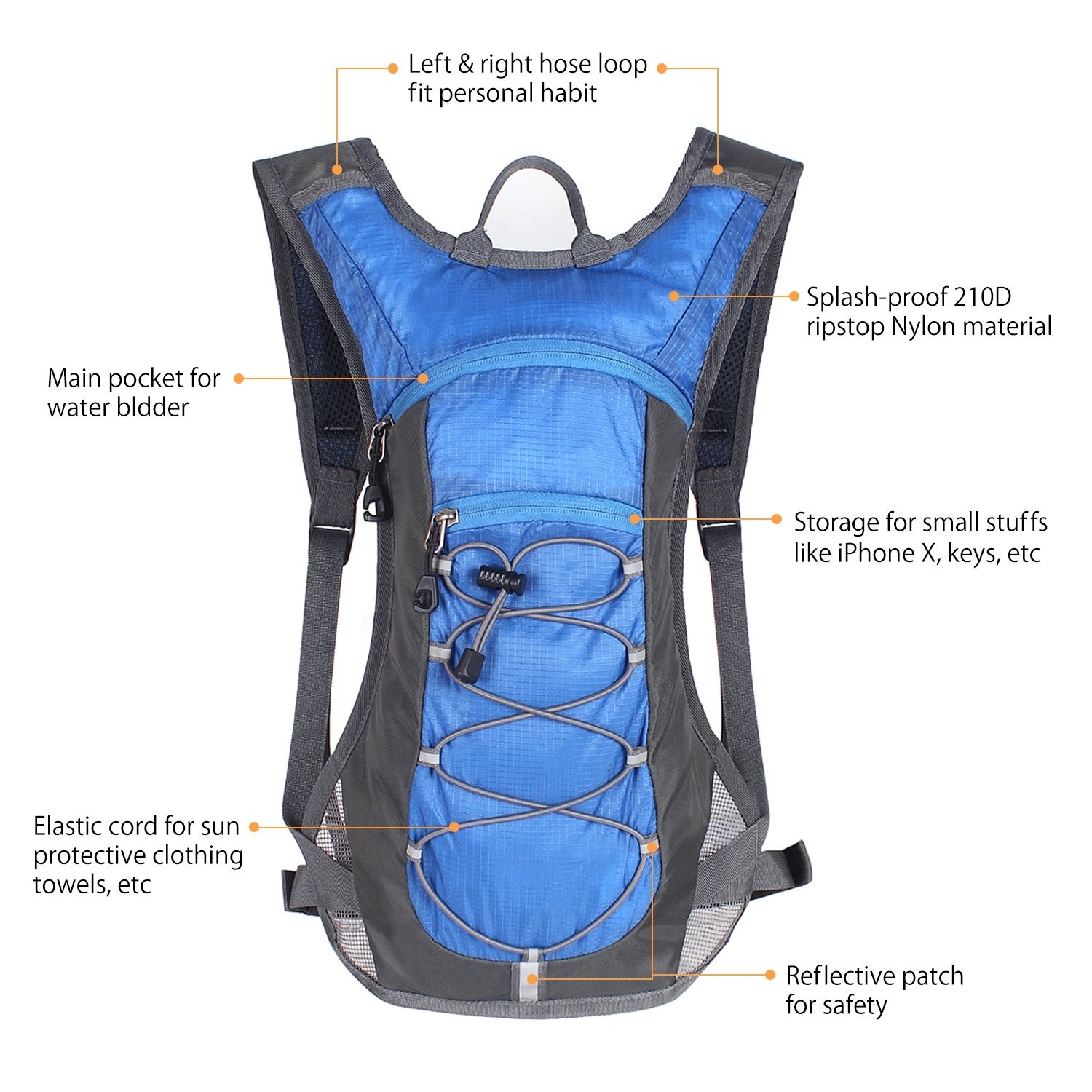 Unigear Hydration Pack Backpack with 70 oz 2L Water Bladder for Running, Hiki...