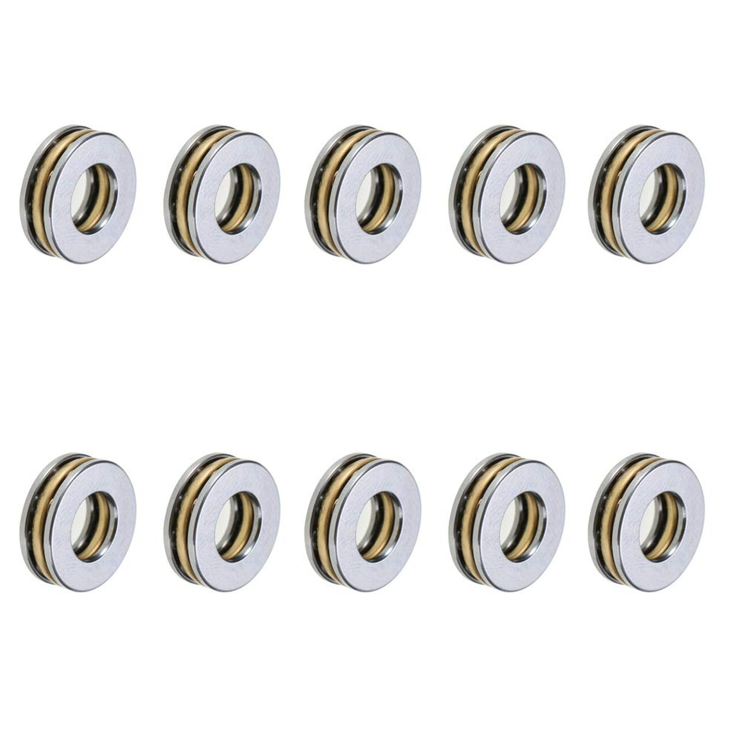 Comimark 10PCS Model F8-16M 8 x16 x 5mm Miniature Thrust Axial Metal Ball Bea...
