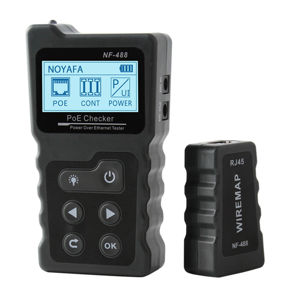 PoE Checker Inline PoE Voltage & Current Tester With Cable Tester NF-488
