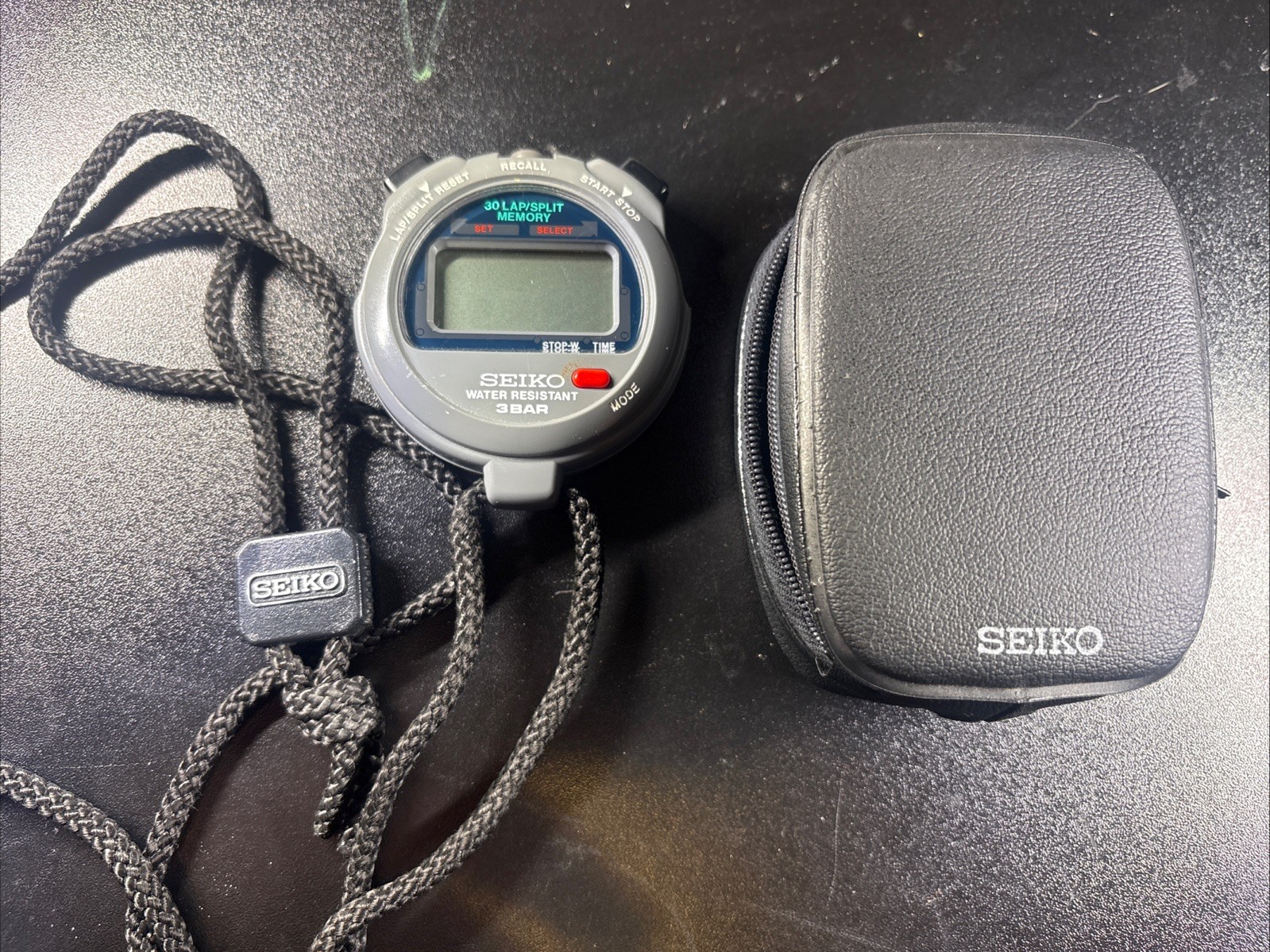Seiko S031-4010 Digital Stopwatch 3Bar 30 Lap/Split Memory Vintage-Rare