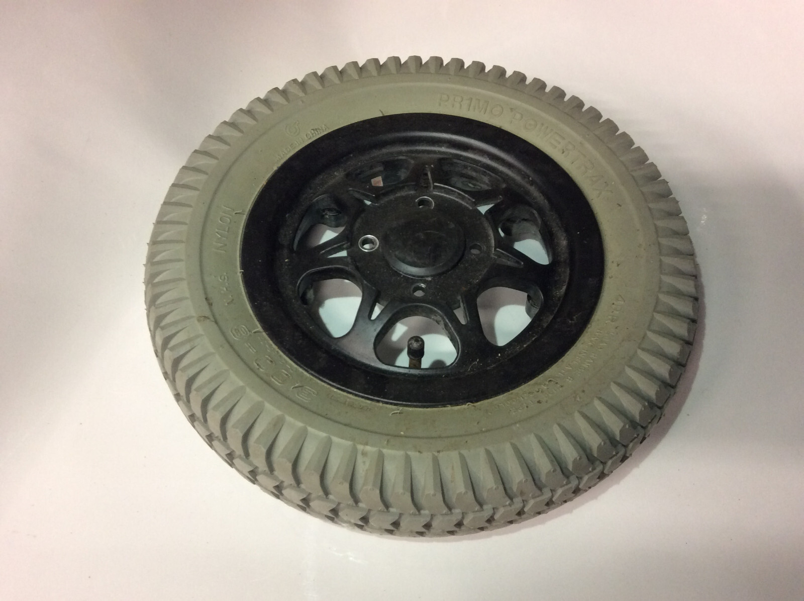 Used Quickie Power Wheel Chair 3.00-8 Pneumatic Drive Wheel Tire Assembly