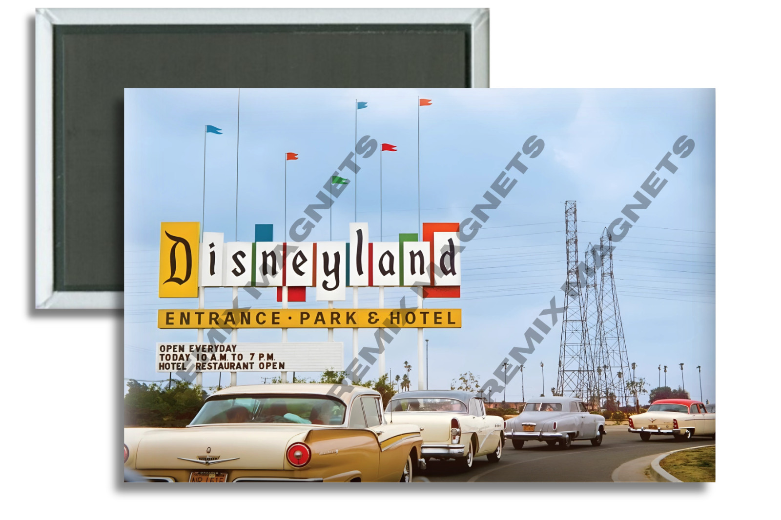 1955 Disneyland Sign 2" x 3"  Refrigerator Magnet