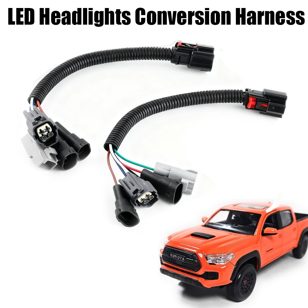 2x For Toyota Tacoma 2016-2023 LED Headlights Conversion Harness Adapters Plug