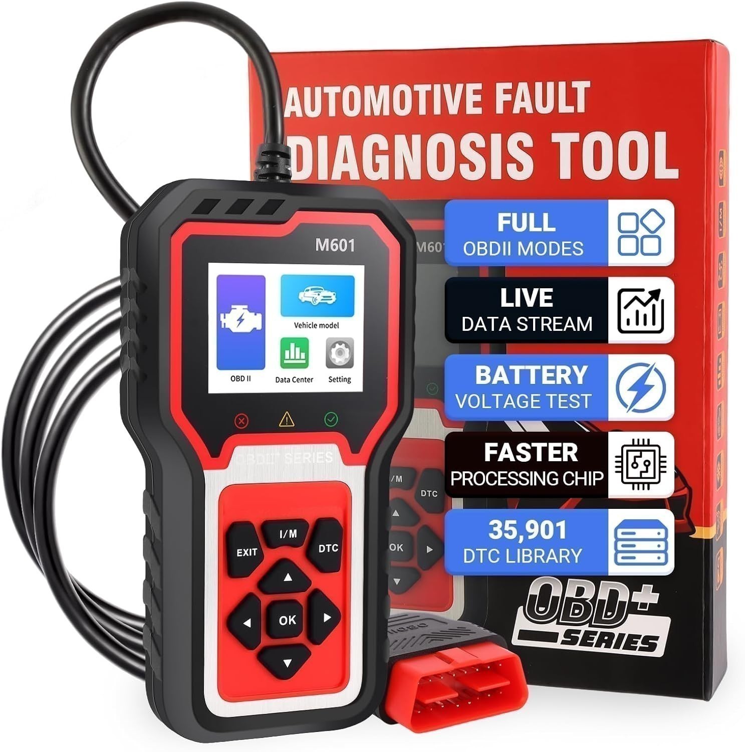 OBD Scanner Universal Car Engine Fault Code Reader, OBDII Diagnostic Scan Tools