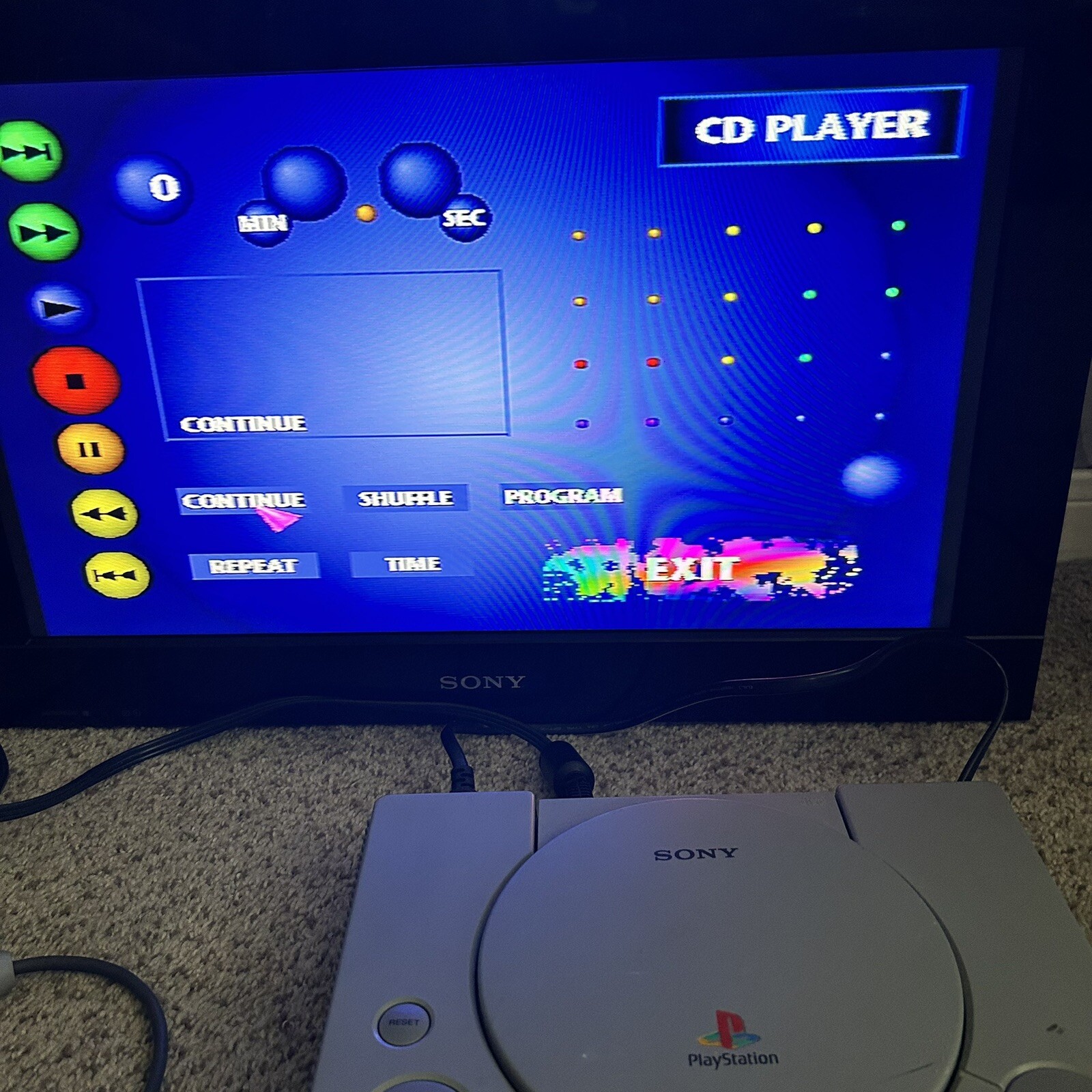 Sony PS1 Console SCPH-9001, 2 Controllers, Ready 2 Rumble Golden Tee Golf TESTED