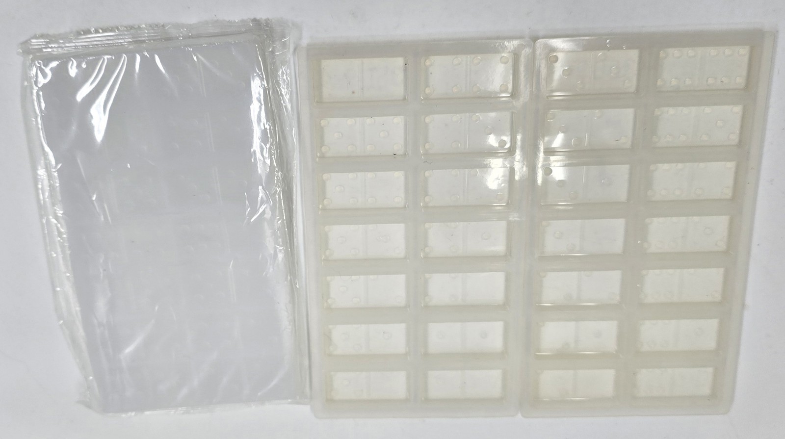 2 Pack Silicone Domino Mold Resin Casting DIY Craft Game Pieces Epoxy Clay Soap