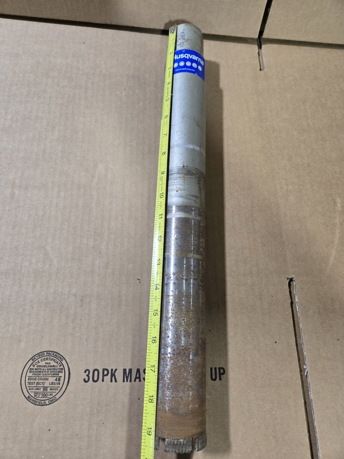 husqvarna 2 1/4" Diamond Core Bit OVER-ALL LENGTH 19 1/2"