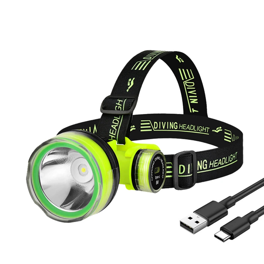 20000LM Super Powerful Diving Headlamp Rechargeable Diving Professional Light US