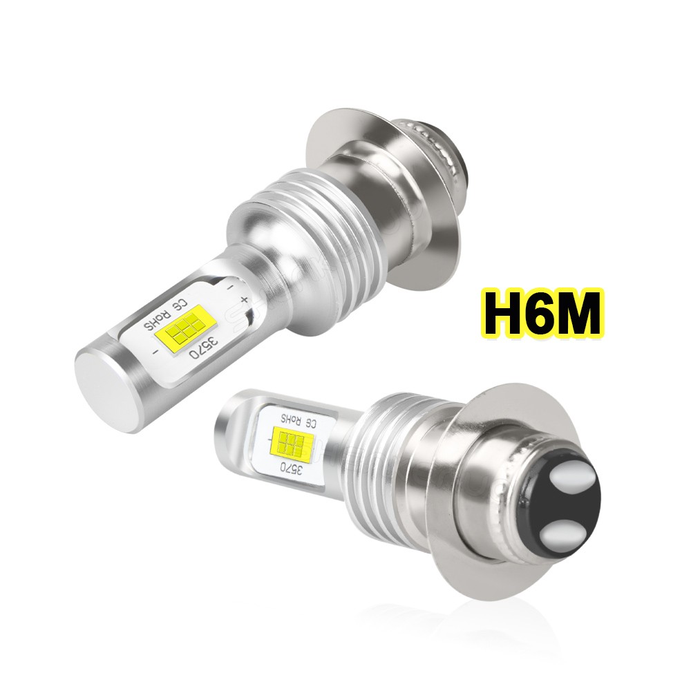 For Yamaha YFZ 450 2004–2013 2PC H6M 12v 6000K 2525 Front LED Headlights Bulbs