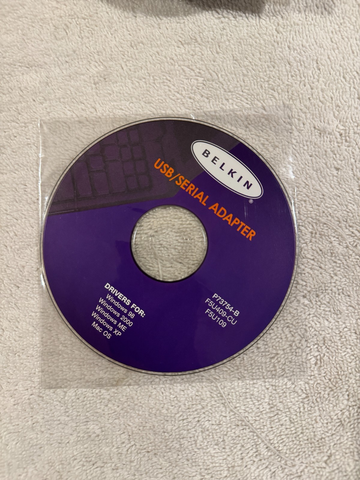 Belkin USB/Serial Adapter Driver CD - CD ONLY W/NO SERIAL #!!!!