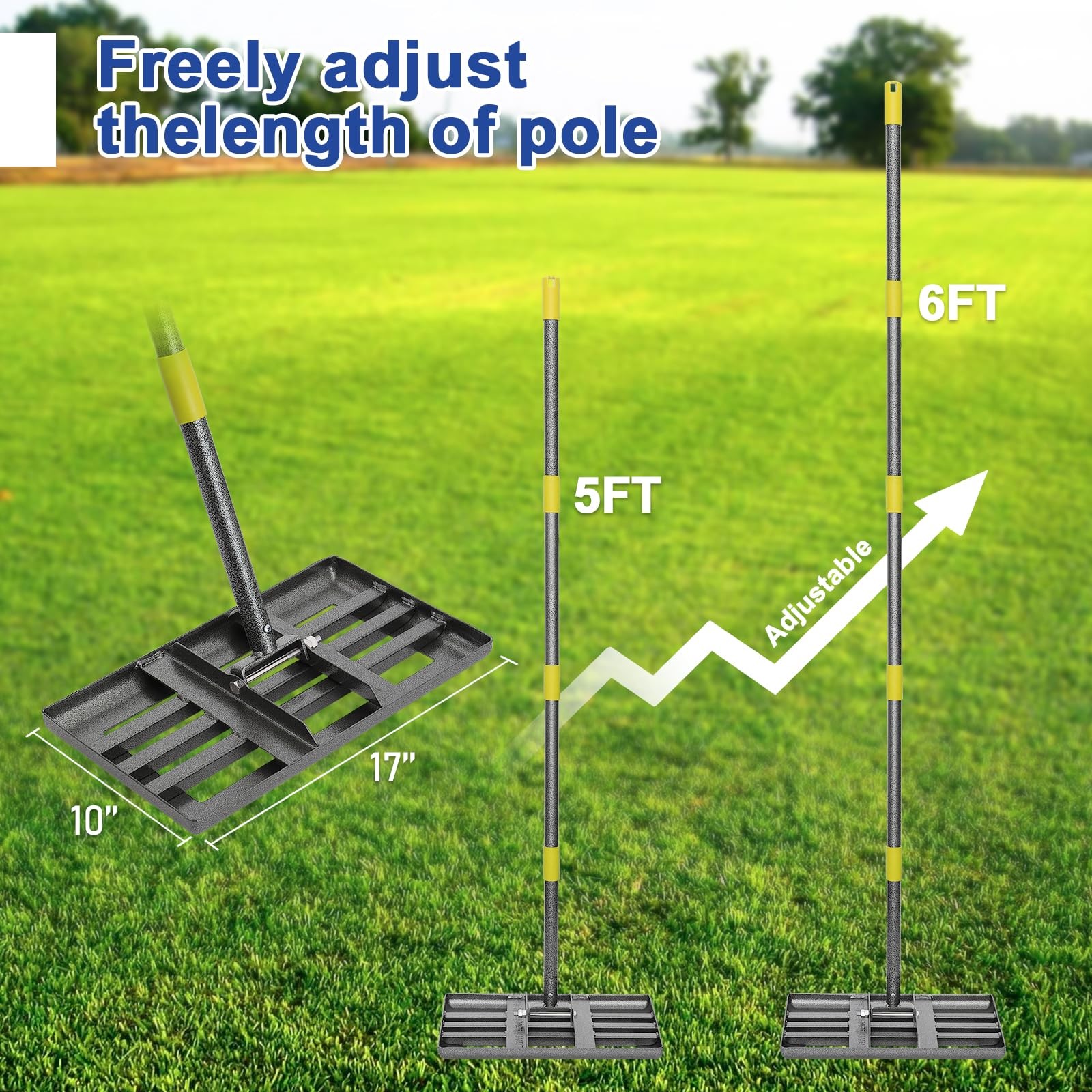 Lawn Leveling Rake | Levelawn Tool | Level Soil or Dirt Ground Surfaces Easil...