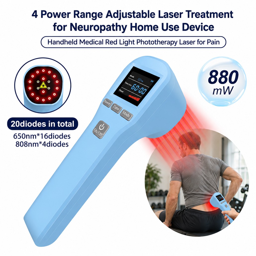 880mW Low Level Laser Therapy Device 650nm 808nm for Muscle Relaxation Recovery