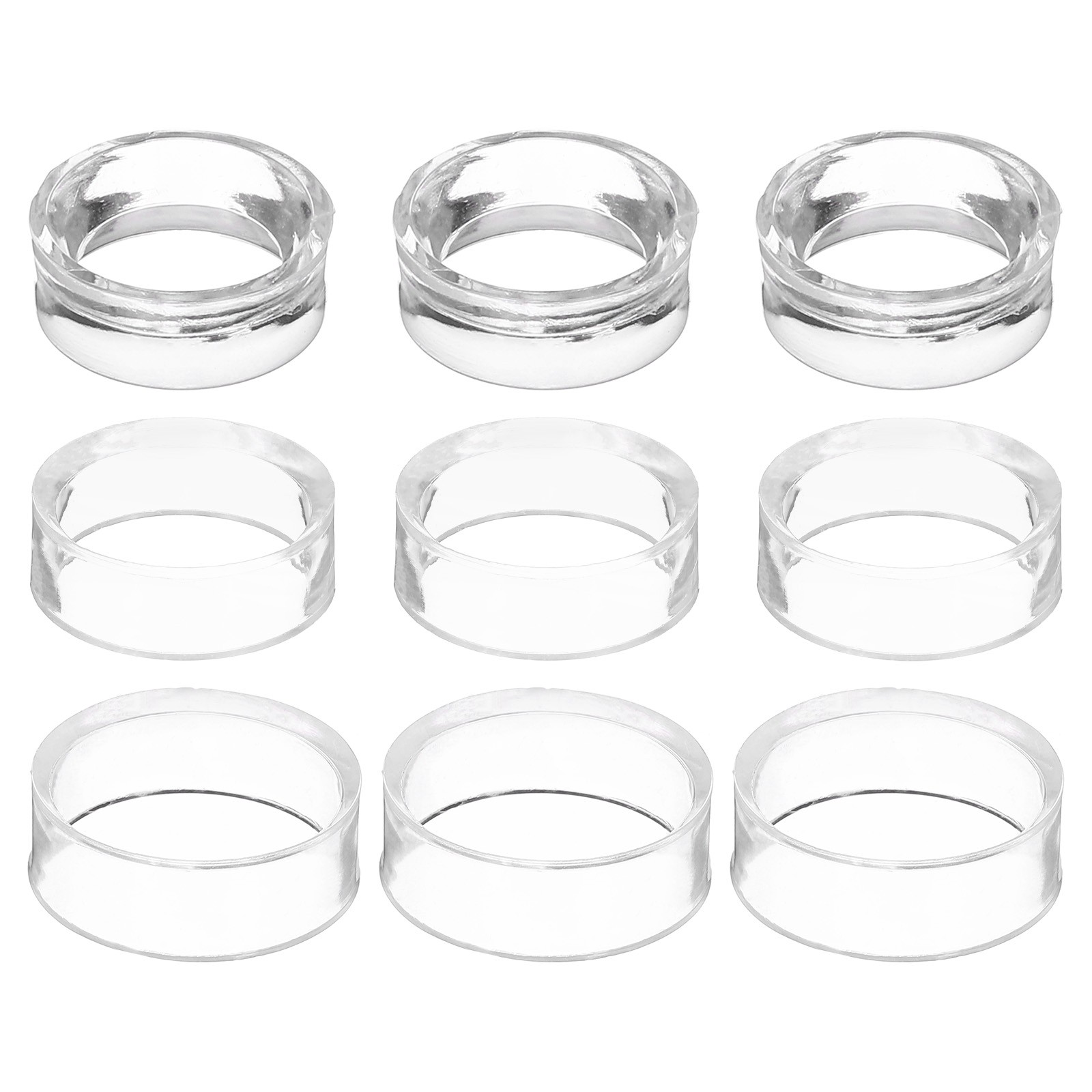 9 Pcs 1.7"/1.2"/0.6" Round Baseball Stand Acrylic Sphere Holder Crystal Display
