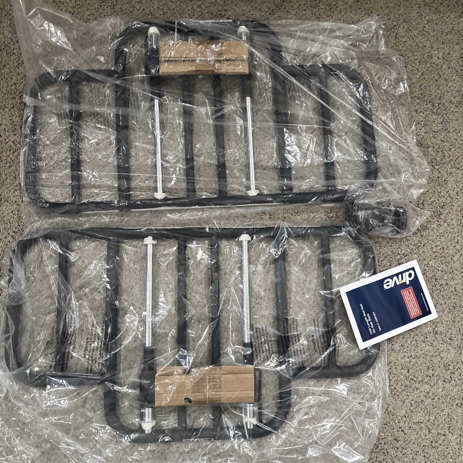 Drive Medical No Gap Half Length Side Bed Rails with Clamps