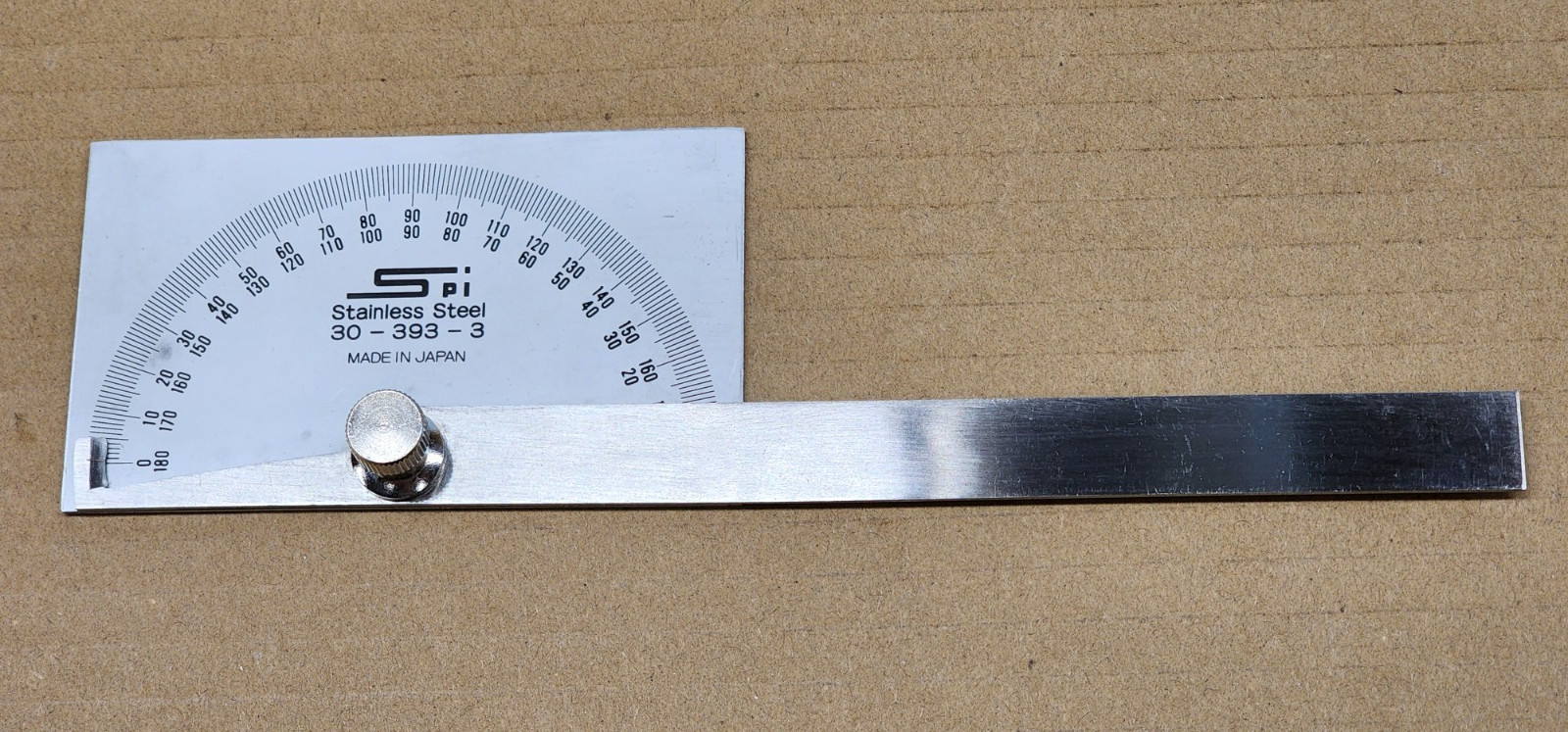 SPI 30-393-3 Rectangular Head Protractor - Made in Japan