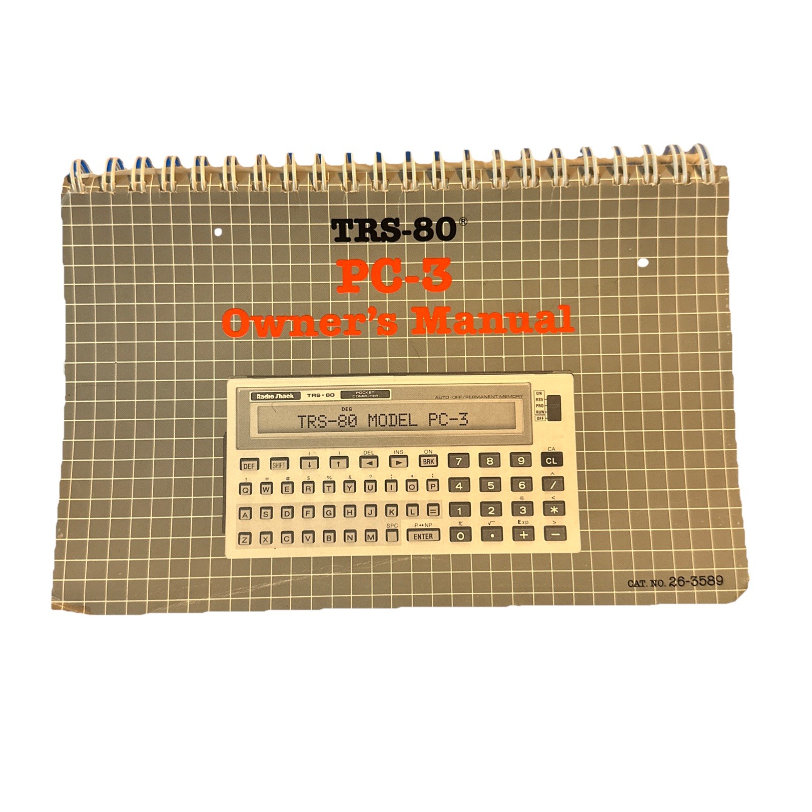 Radio Shack PC3 TRS80 Vintage Pocket Computer Calculator Manual Only