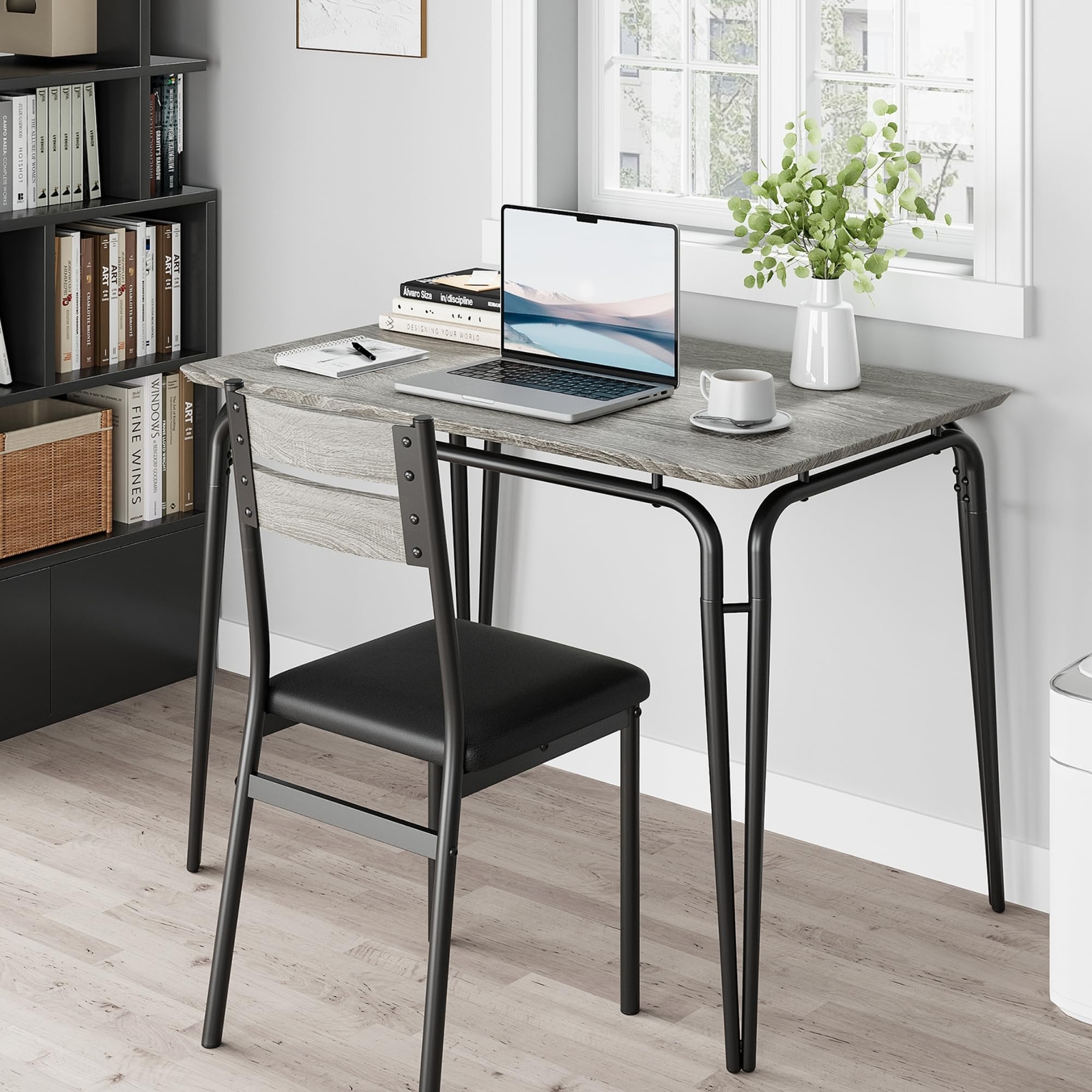 5 Piece Dining Table Set ,Square Kitchen Table and Chairs Set for 4 ,Dinette Set