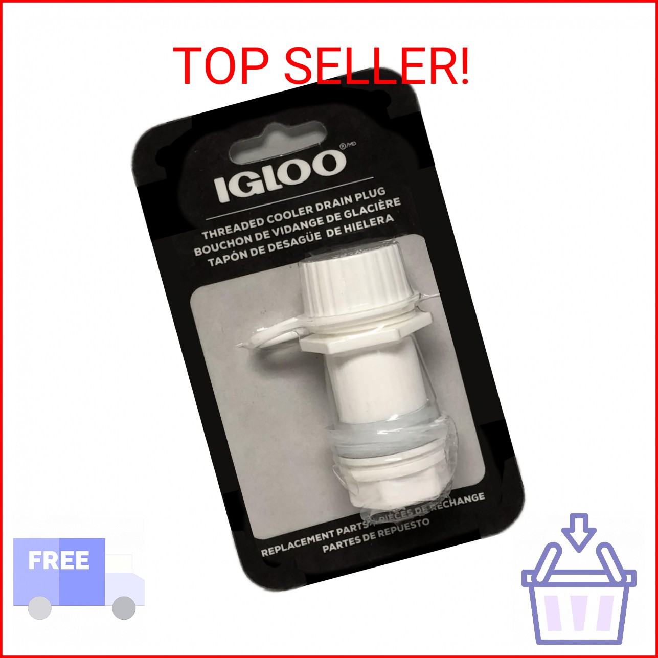 Igloo Replacement Threaded Drain Plug