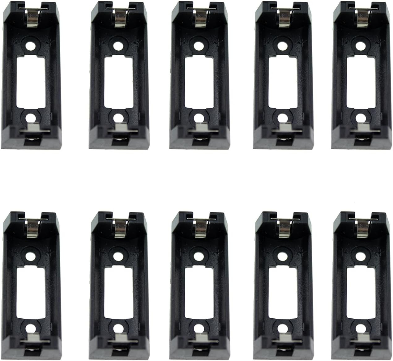 10Pcs Black Battery Holder Case Box Clip for CR123 CR123A Lithium Battery