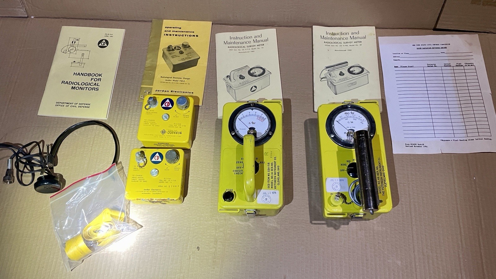 Shelter Radiation Detection Kit CD V777-1 Fallout Kit