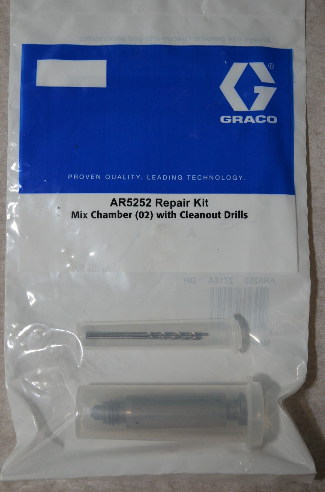 Graco AR5252 Repair Kit; Mix Chamber (02) with Cleanout Drills  *GENUINE Graco*