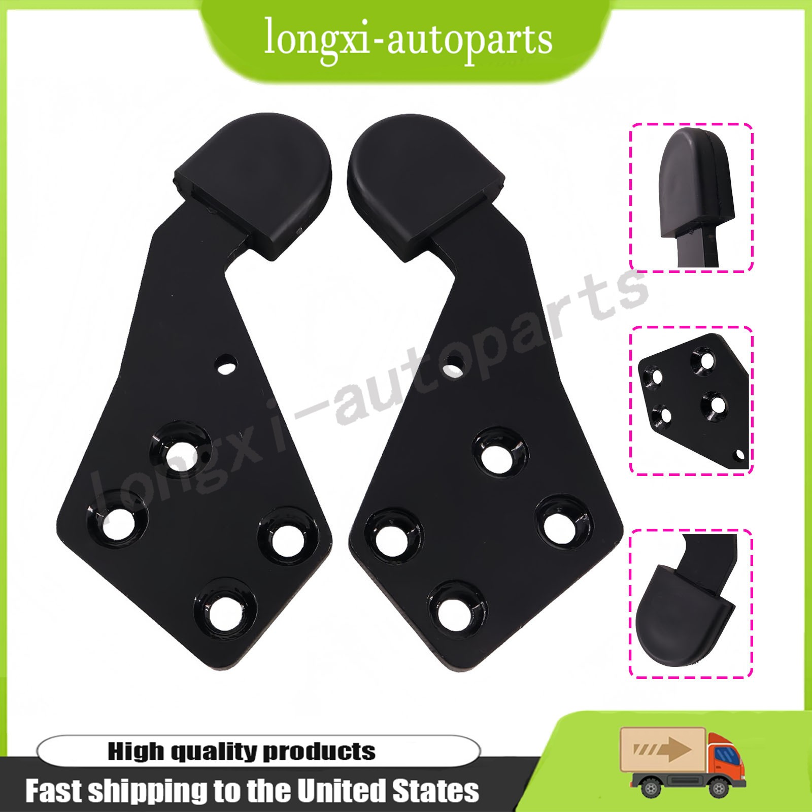 Fits For International ProStar 2008-2017 Hood Guide Poly Pair HLK2733L HLK2733R