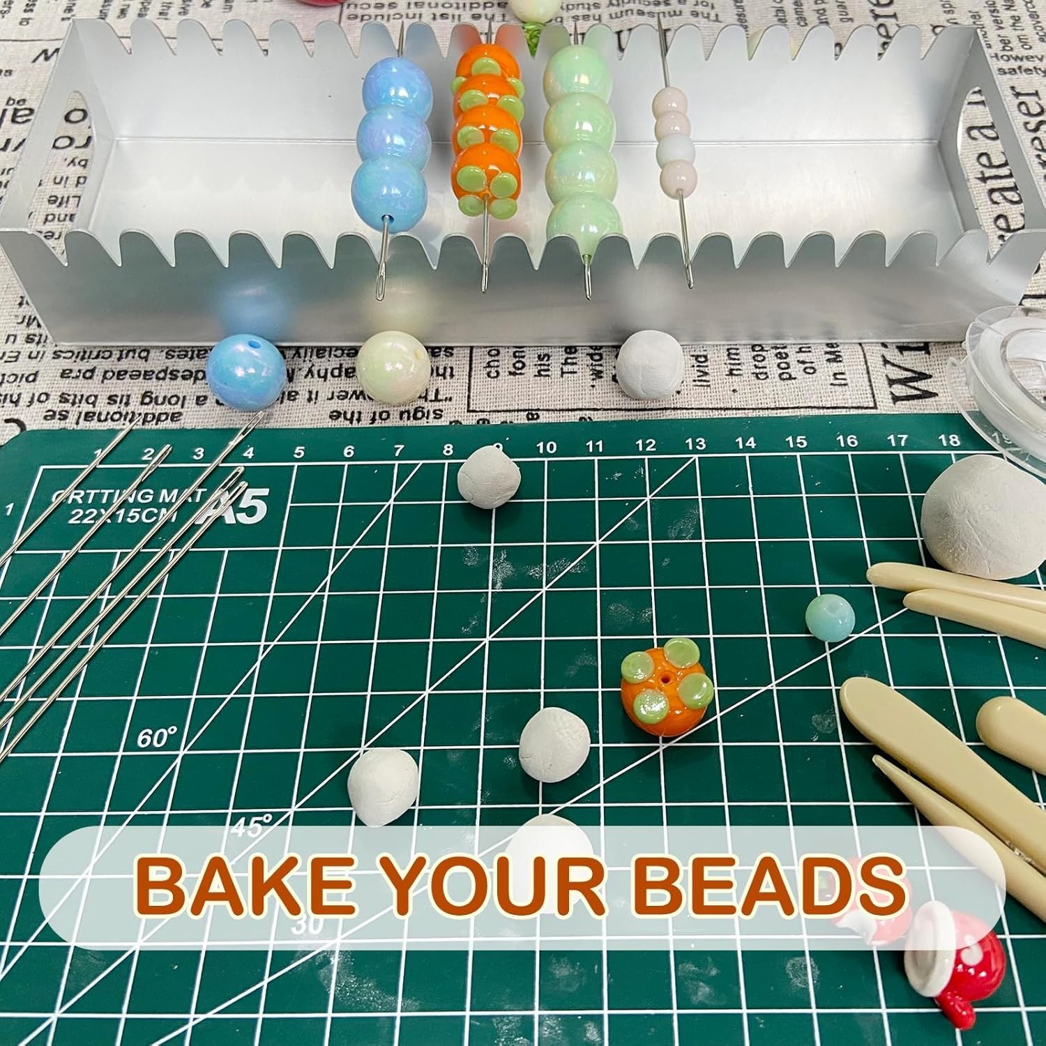 Bead Baking Rack for Polymer Clay Artistry - Lightweight & Stable Design