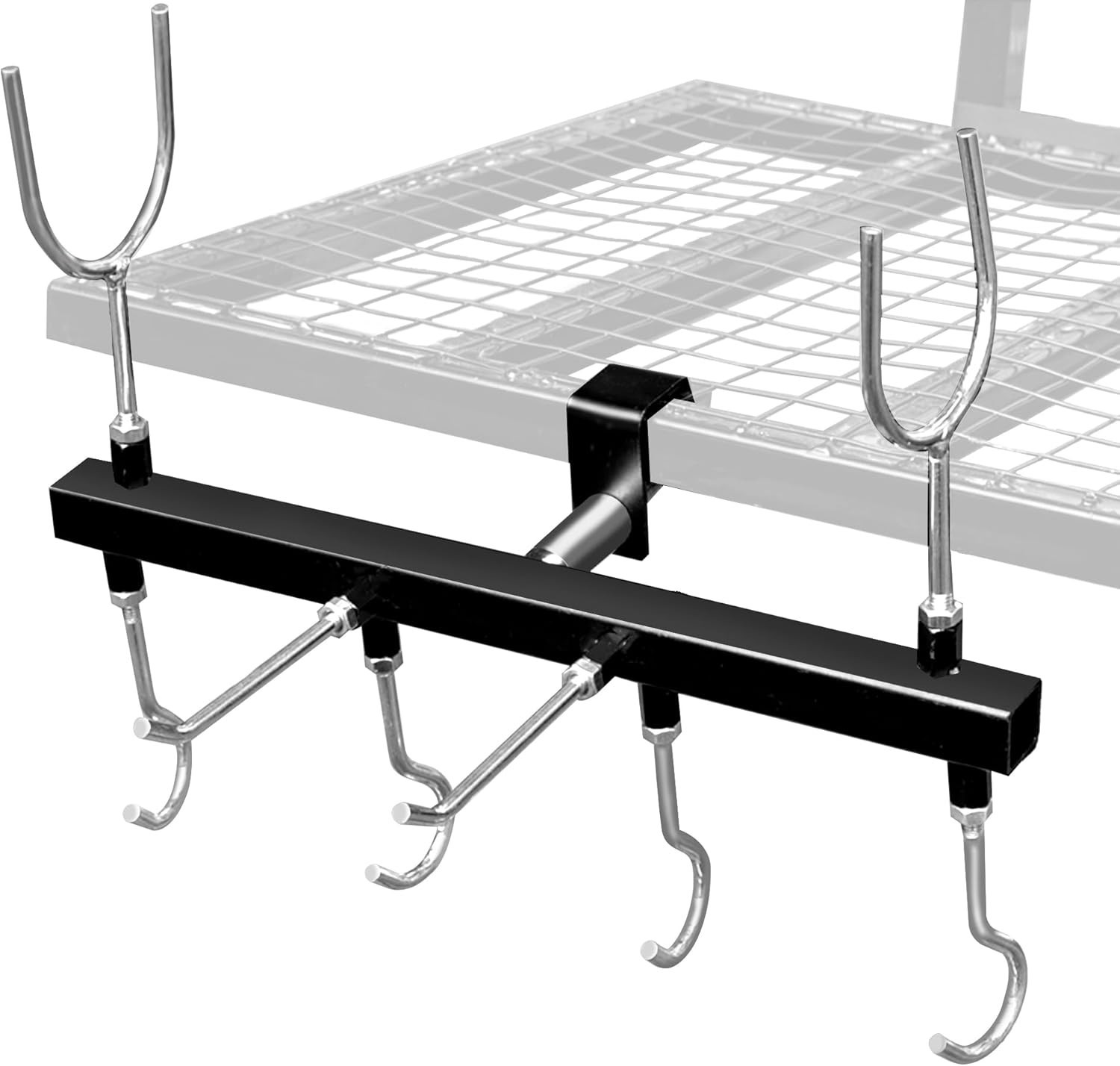 Metal Tree Stand Gun Holder, Rustproof Tree Stand Gun Rest with 6 Organize Ho...