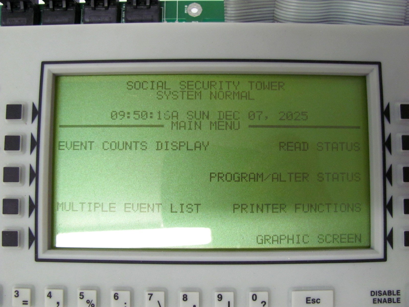 NOTIFIER - CPU-3030D - NFS3030 CPU with KEY DISPLAY Addressable - (Tested)