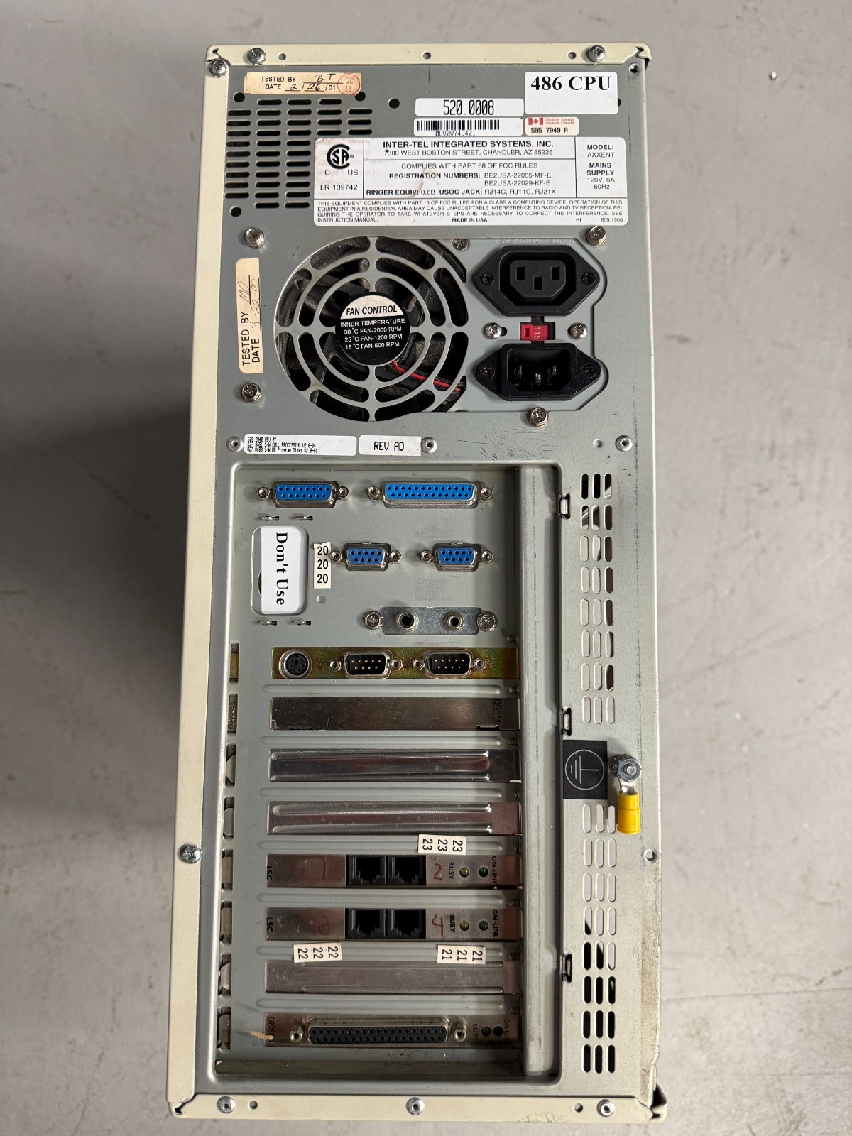 Intertel Axxent 520.0008 Key Service Unit