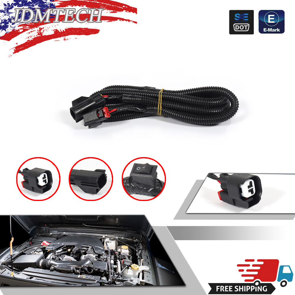 For RAM 1500 2500 3500 4500 5500 Underhood Light Wire Harness w/Manual Switch