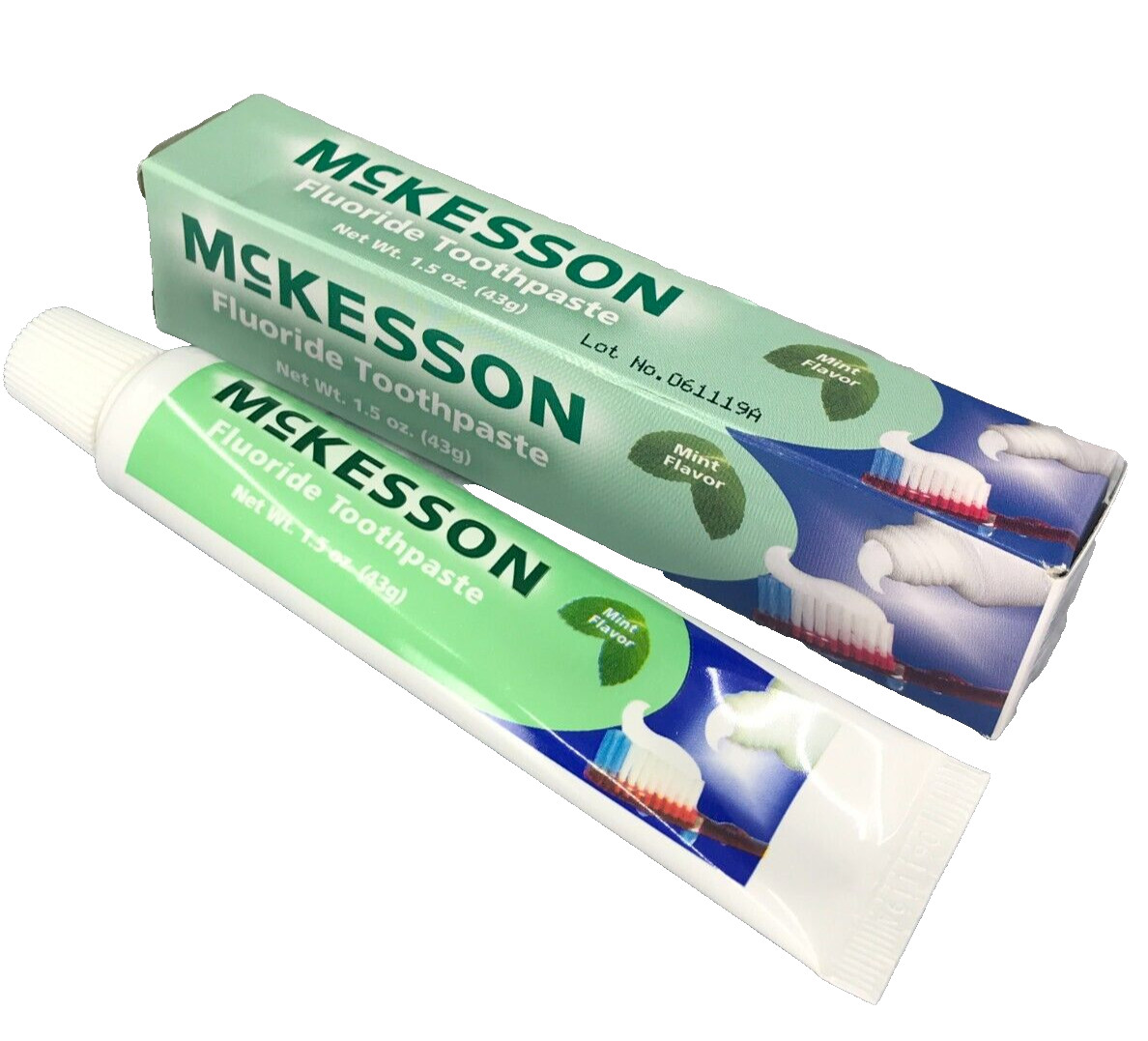 McKesson FLUORIDE Toothpaste Mint Flavor - 1.5 oz/ 43g * SEE