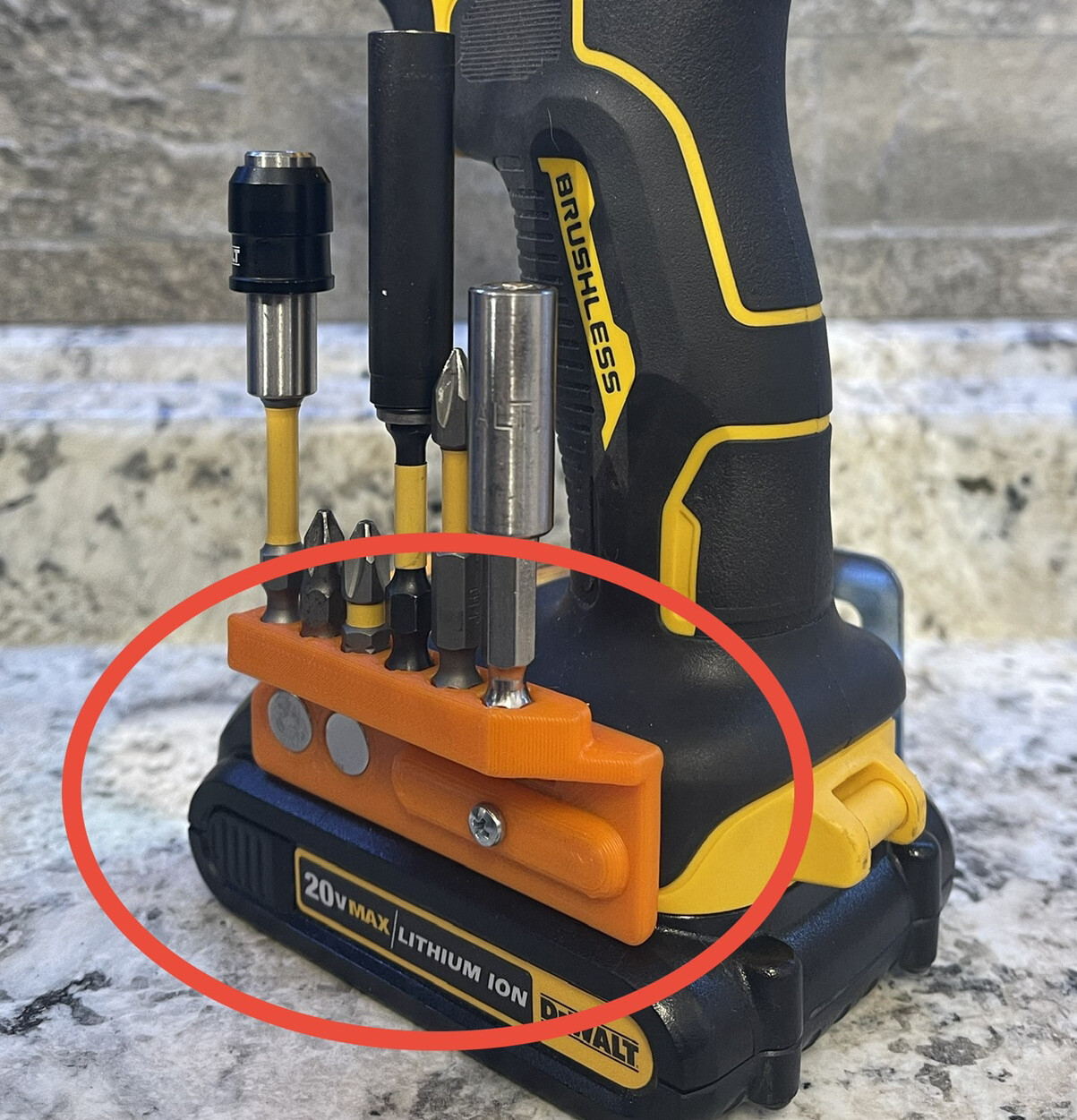 Magnetic Bit Holder for DeWalt Brushless 20V 18V 12V Tools With Screw