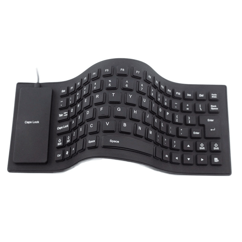 Foldable Silicone Keyboard Waterproof USB Flexible Roll Up Dustproof Full Size