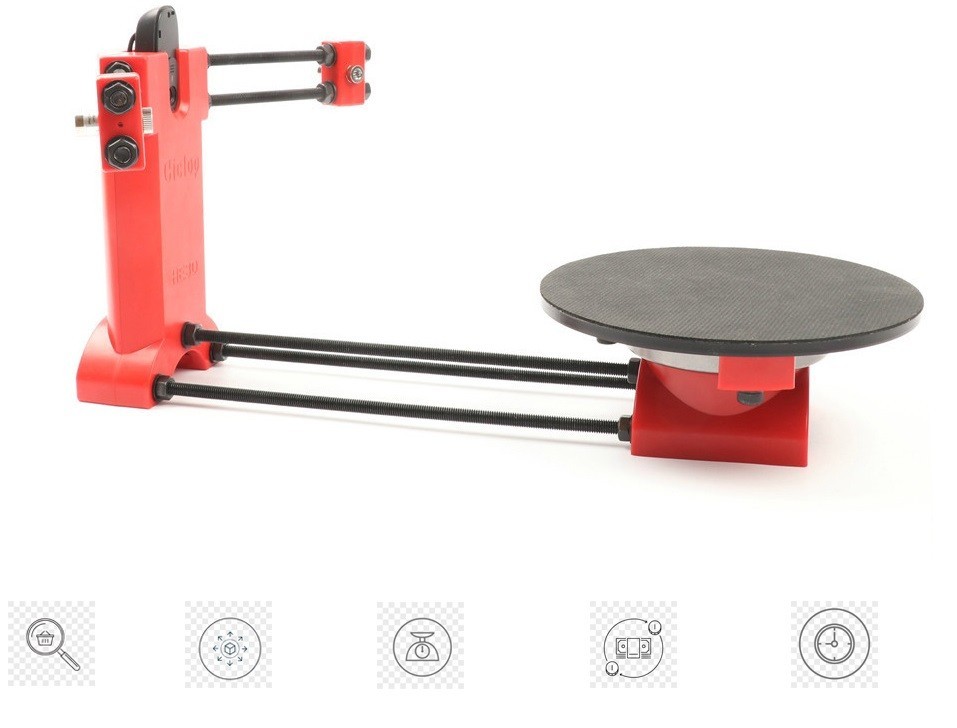 Ciclop 3D Scanner DiY Kit USB Open Source Object Laser Plastic Injection Molding