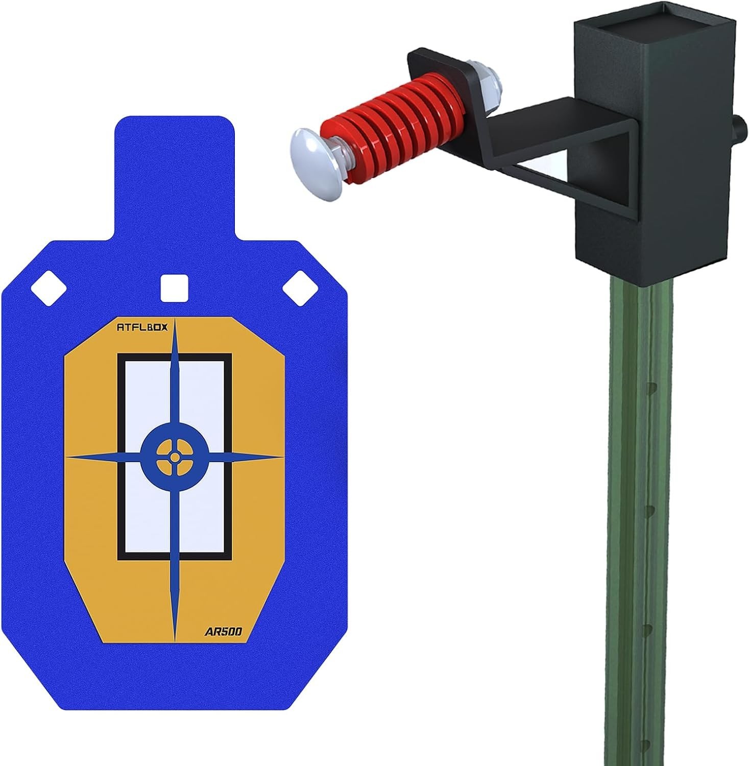 AR500 Steel Target for Shooting, 1/2 inch Thick Metal Target with T-Post Target