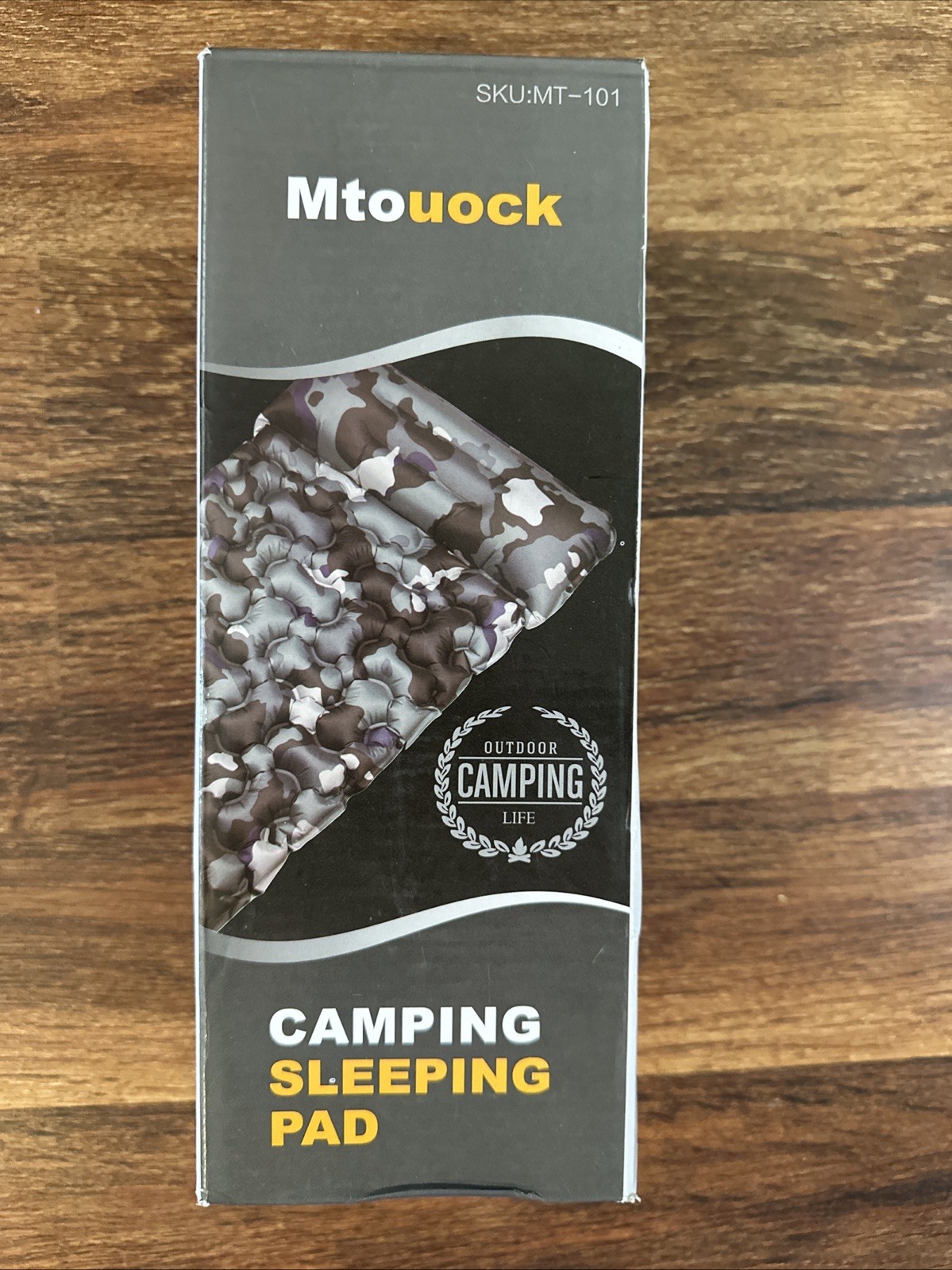 Camping Sleeping Pad Ultralight Inflatable Camping Mat with Pillow Mtouock Camo