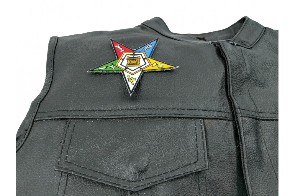 Embroidered Patch (Iron-On), Eastern Star Masonic Free Mason, 4" x 4"