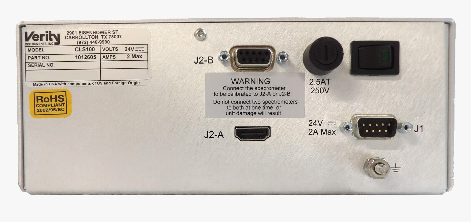 Verity Instruments 1012605 Spectrometer Endpoint Detector Module CLS100 Working