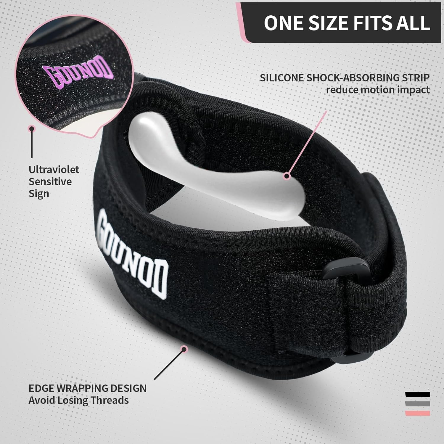 Patellar Tendon Support Strap 2 Pack,Knee Strap for Knee Pain Relief,Patella Ban