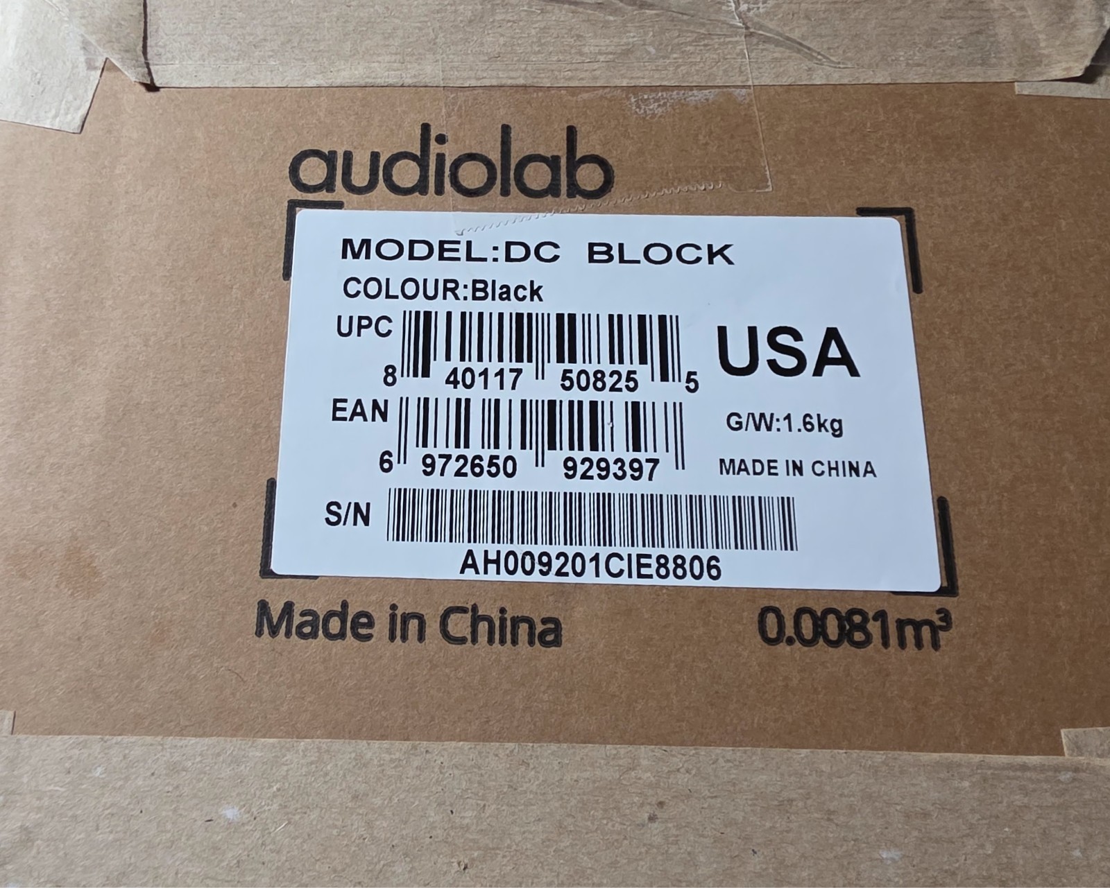 Audiolab DC Block Audio Grade Mains Filter & Direct Current Blocker