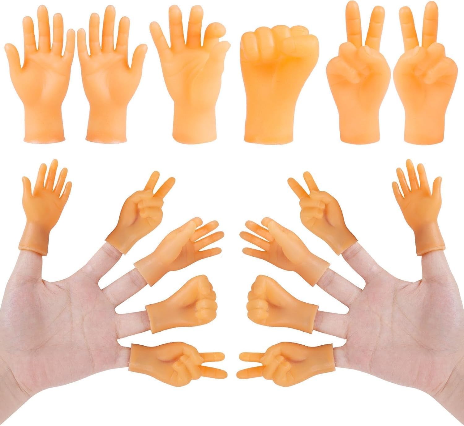 30 Pcs Tiny Finger Hands Miniature Hand Puppets for Finger Puppets Show