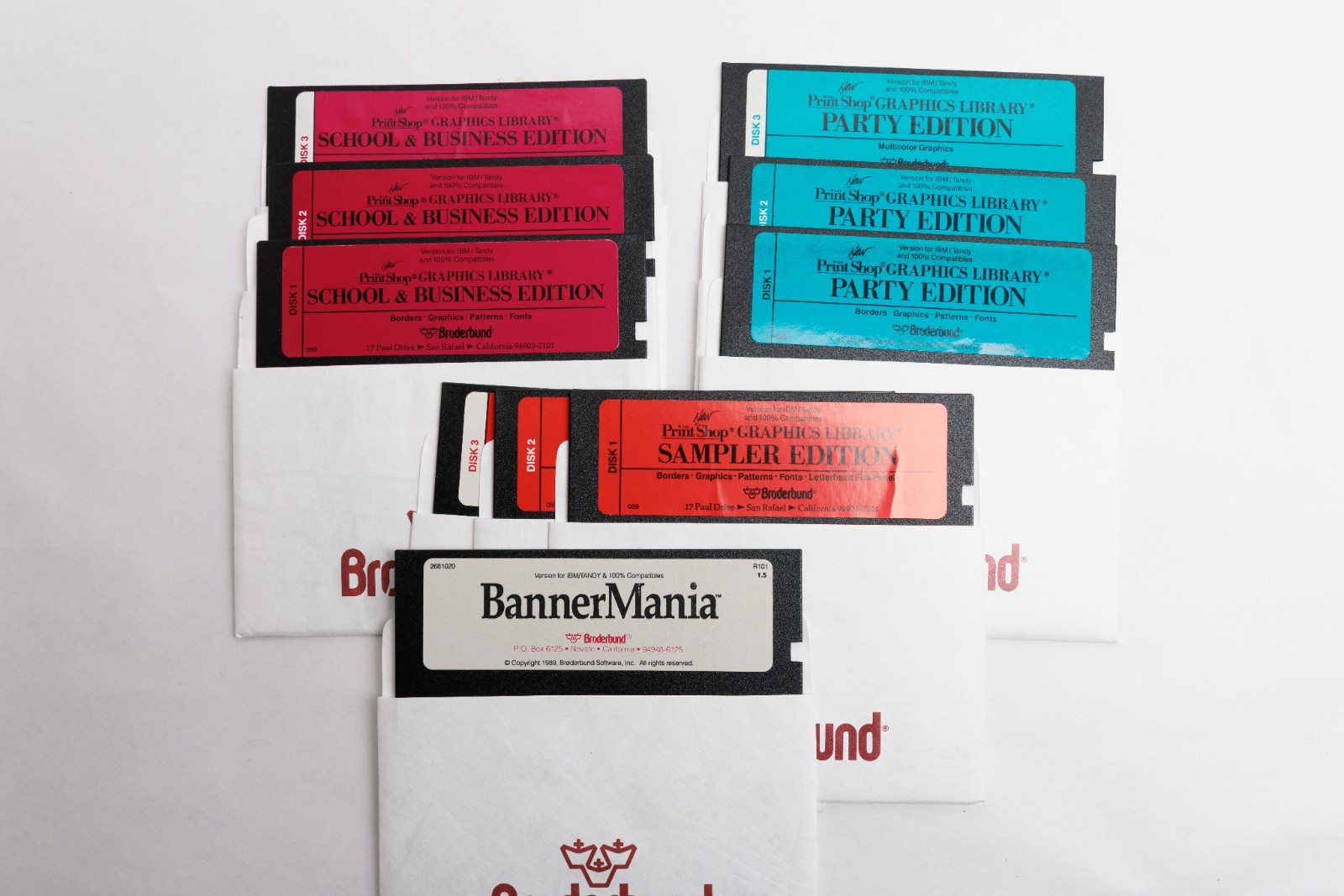 Broderbund Print Shop School & Business Party Banner Mania IBM/Tandy 5.25