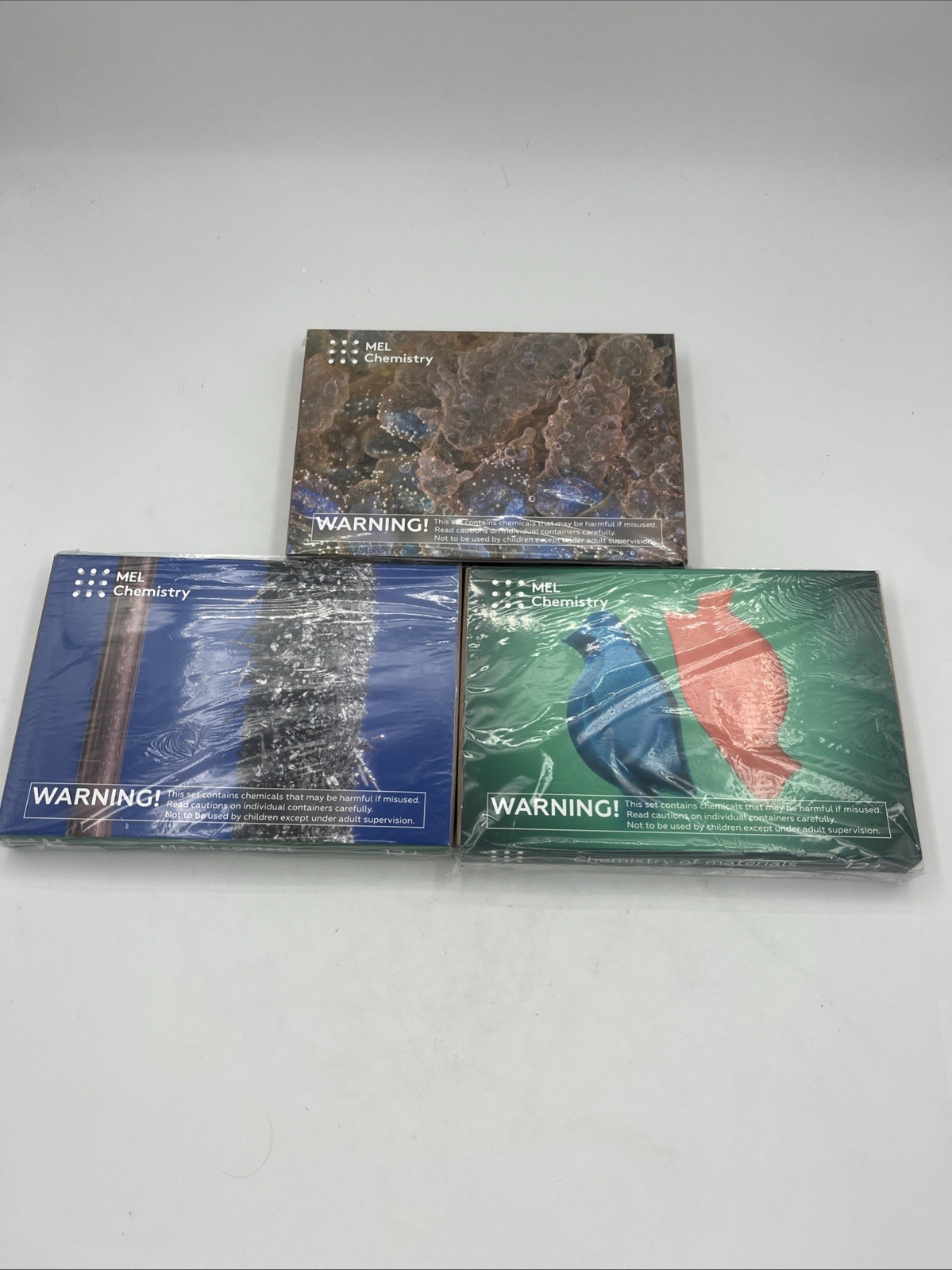 MEL Chemistry 3 Pack Artificial Sea, Metal Contest, Chemistry Of Materials