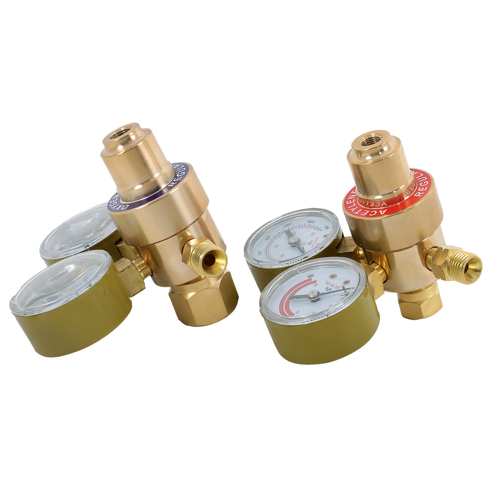 OXYGEN & ACETYLENE Regulators Fit Victor Gas Torch Cutting Solid Brass 4 Welding
