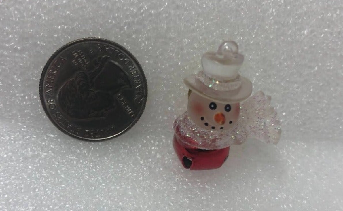 Snowman Bell Christmas Pin